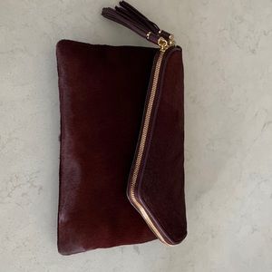 Henri Bendel calf skin clutch